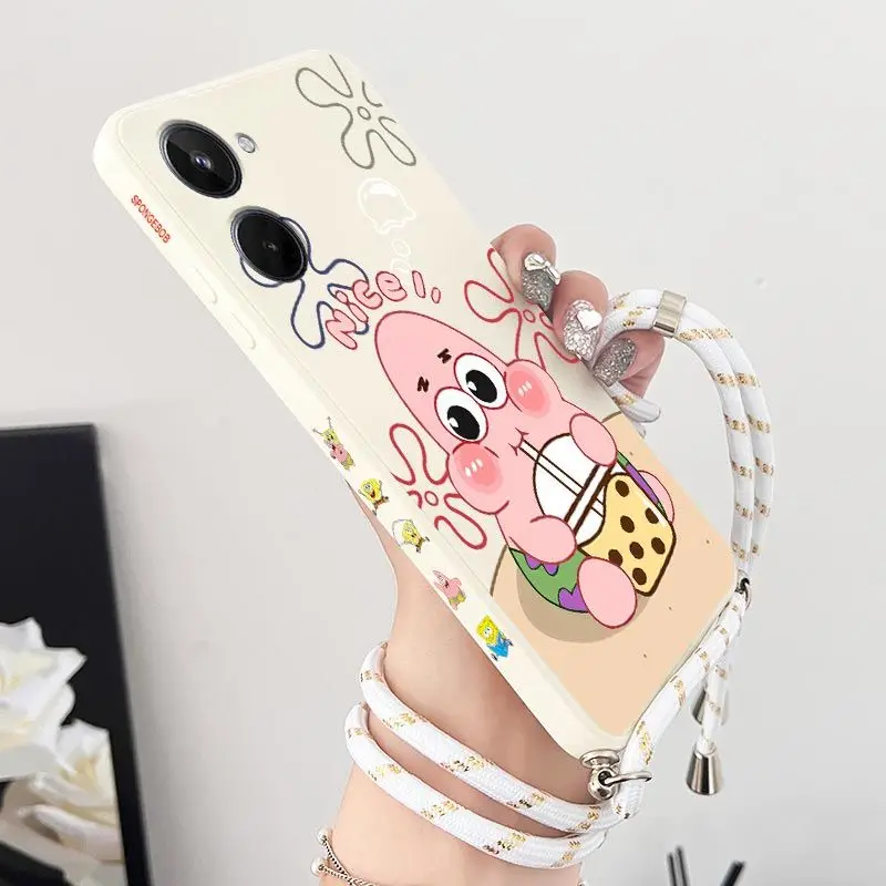 

Milktea Baby Crossbody Lanyard Silicone Phone Case For OPPO Realme 10 9 9i 8 8i 7 7i C30 C31 C35 C20 C21Y C25 C25S Cover