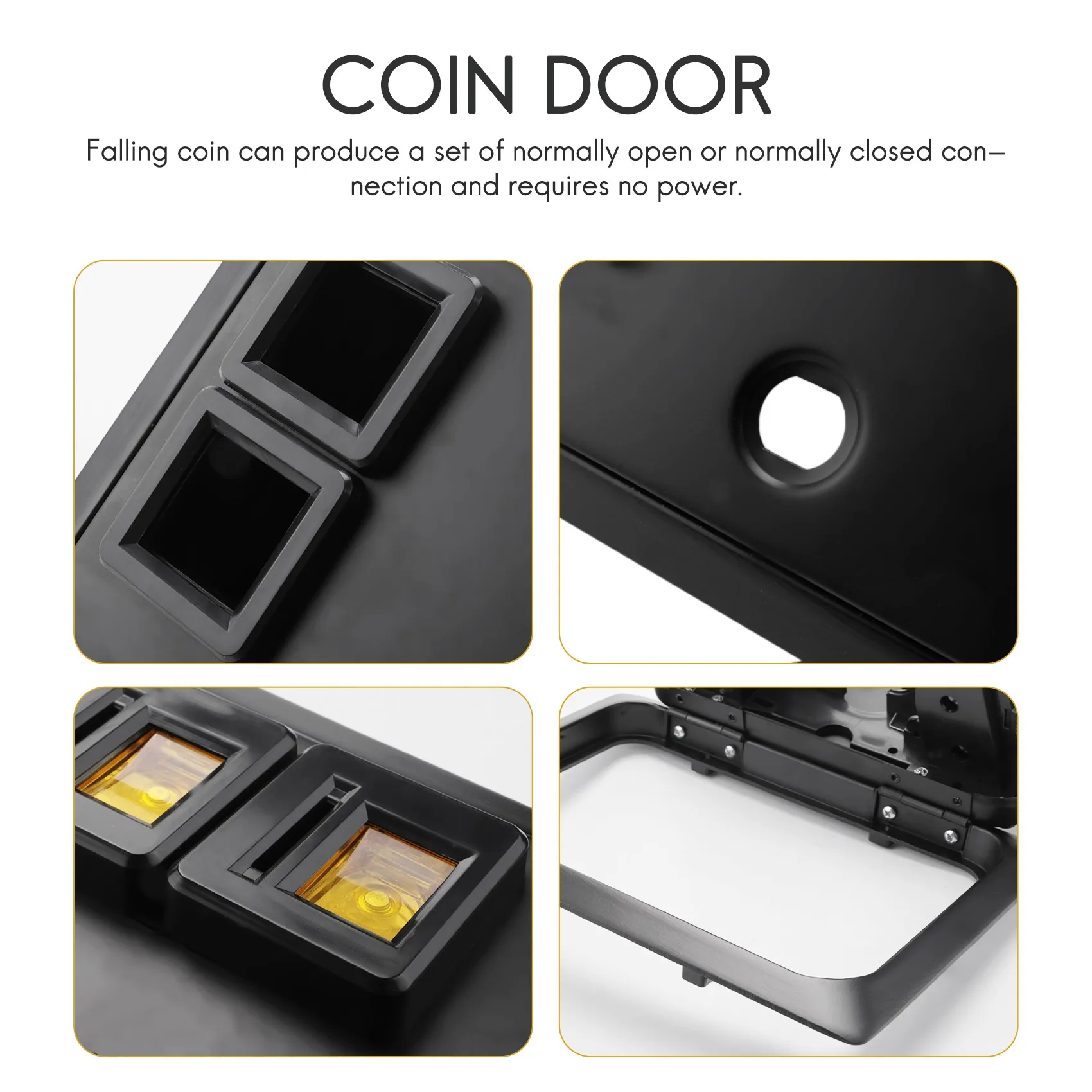 아케이드 게임기, 핀볼 게임기용 코인 문짝, 2 엔트리 코인 문짝, 2 슬롯-Freehip.co.kr