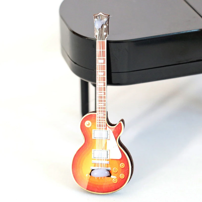 Miniature Dollhouse Guitar - Musical Instrument Decoration Accessory