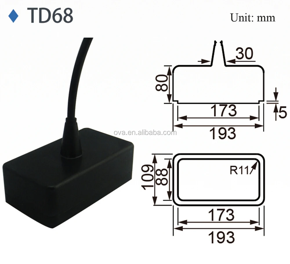 Sensors A-TD68 Marine Fish Finder Transducer Sonar 2kw Ultrasonic Boat Transducer
