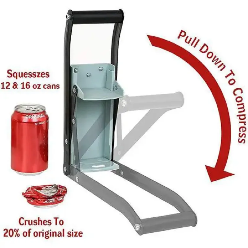 

Aluminum Can Crusher & Bottle Opener Heavy Duty Easy Wall Mounted Soda and Beer Can Smasher for Recycling with Bottle Opener