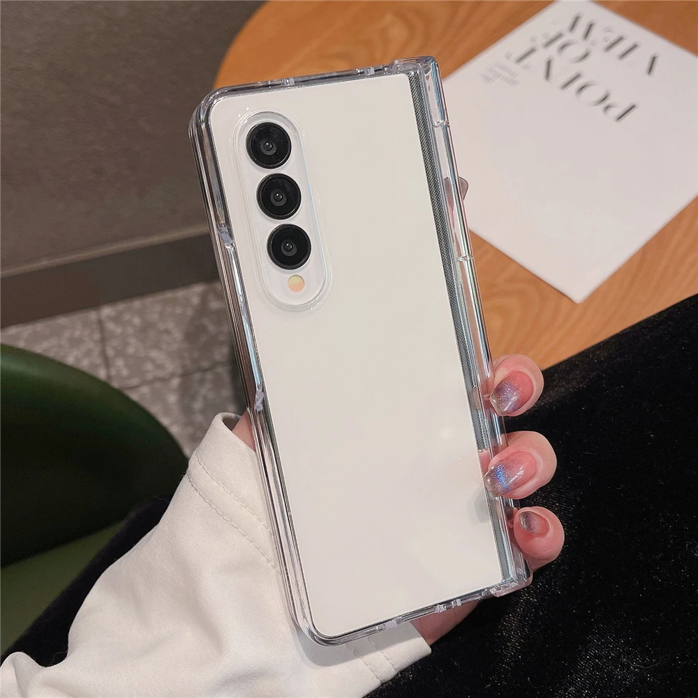 Crystal Clear Shockproof Hinge Protector for Samsung Galaxy Z Fold - HD Acrylic Full Protection Case