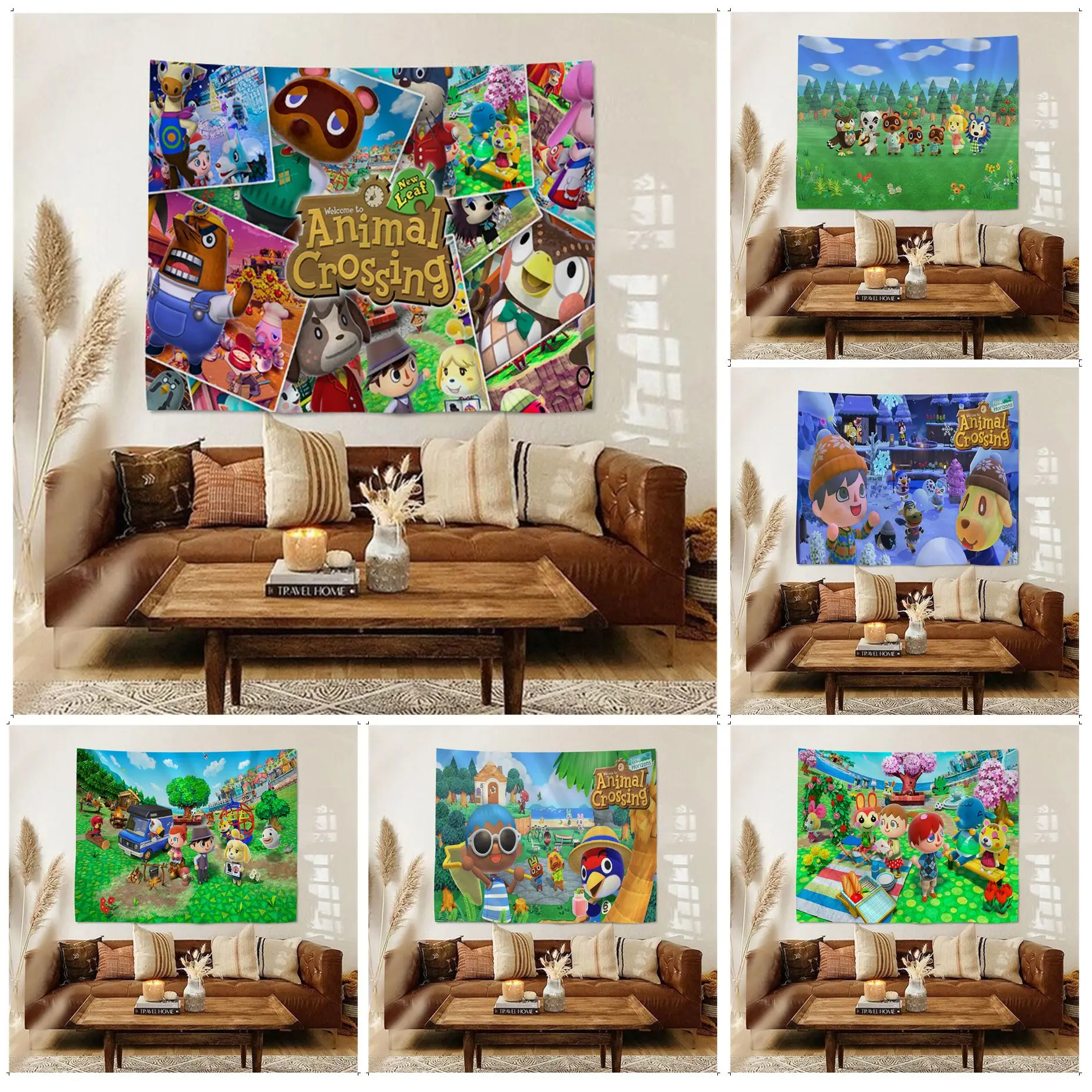 

A-Animal C-Crossing Tapestry Colorful Tapestry Wall Hanging Bohemian Wall Tapestries Mandala Wall Hanging Sheets