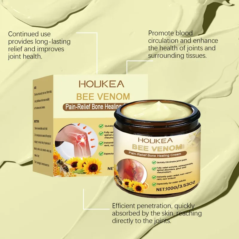 Bee Venom Pain-Relief Bone Healing Cream Relieves Pain Lumbar Plaster Joint Shoulder Neck Pain Massage Care Personal Health Care