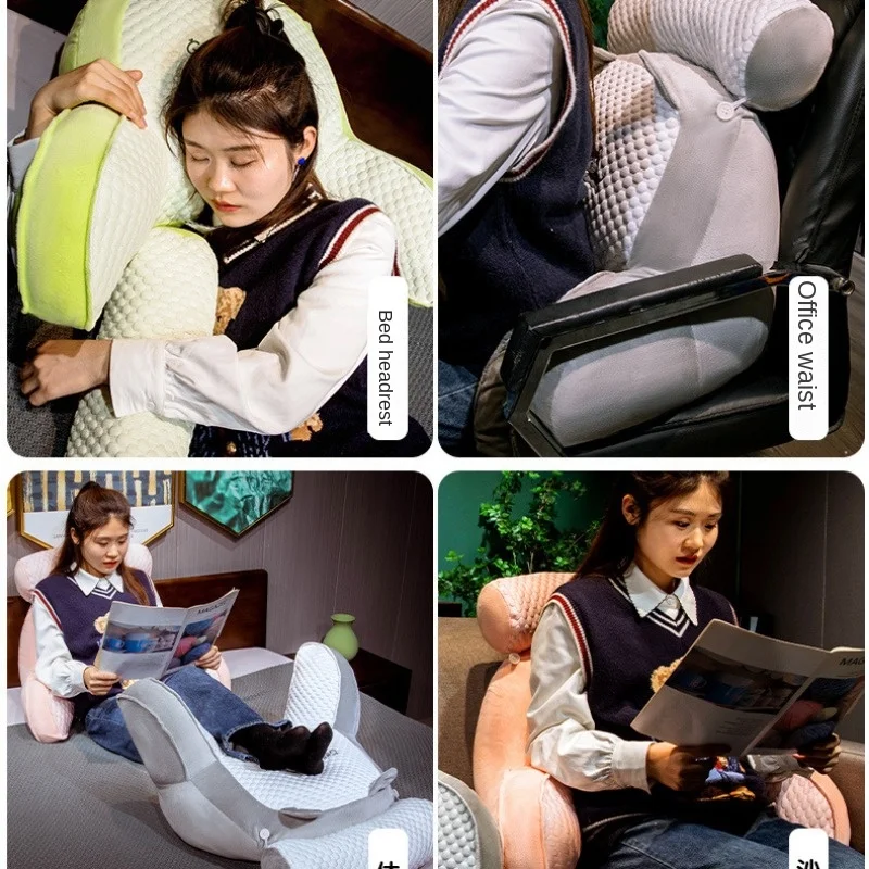 Cute Pillow Bed Head Cushion Summer Soft Pack Bedroom Back Throw Pillows Removable and Washable Ice Peas Waist Cushions - Image 5