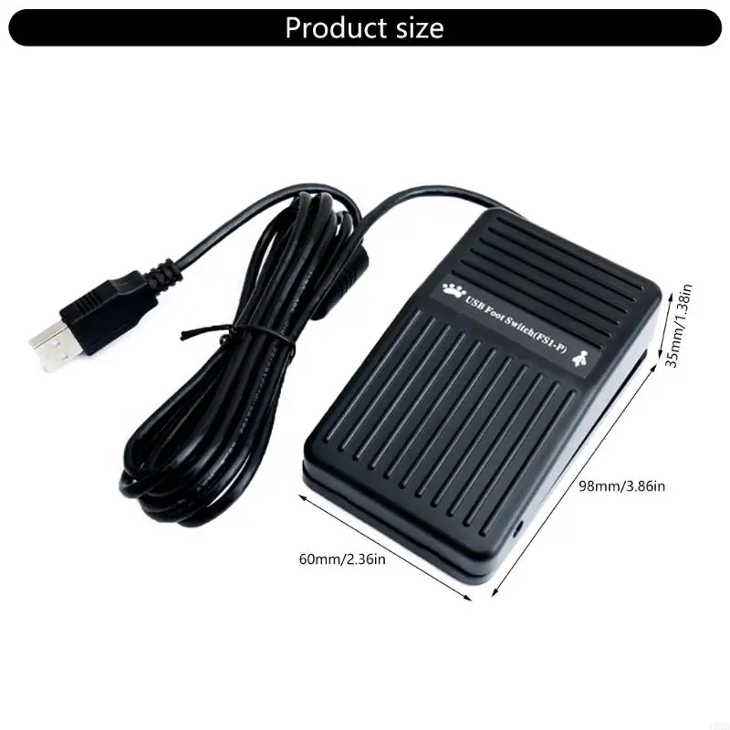 USB Foot Pedal Switcher Customizable Single Key Footswitch Game Control for Efficient Computer Operates for Professional