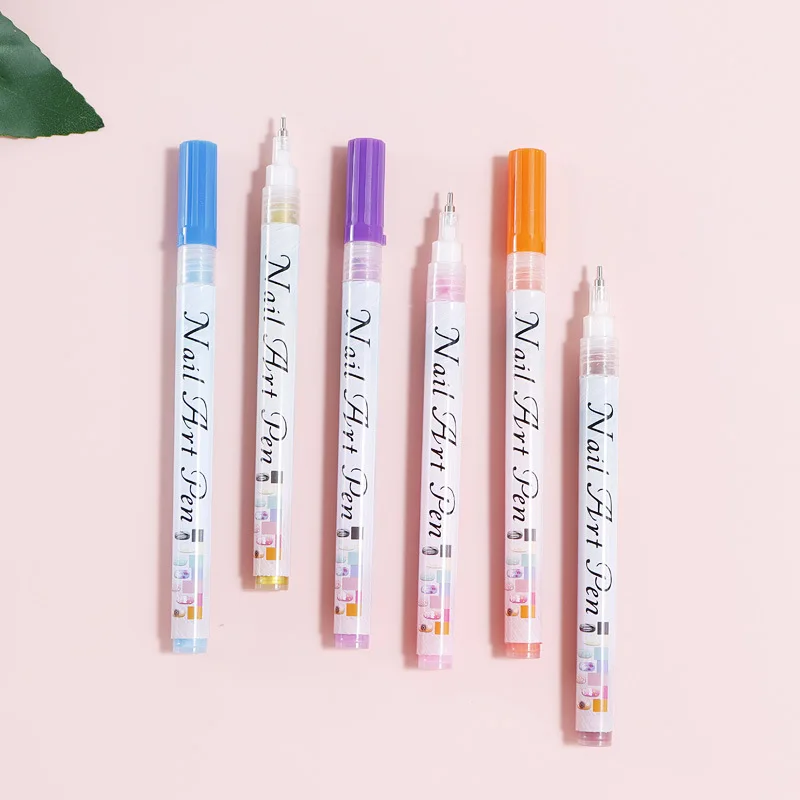 Nail Art Graffiti Pen UV Gel Polish Design Dot Painting Detailing Brushes DIY Decor Nails Tools Design