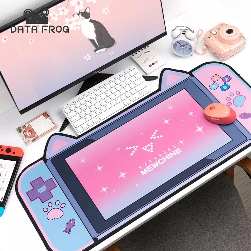Mouse Pad Gaming Mousepad Cat Ear Computer Keyboard Desk Mat For Gamer