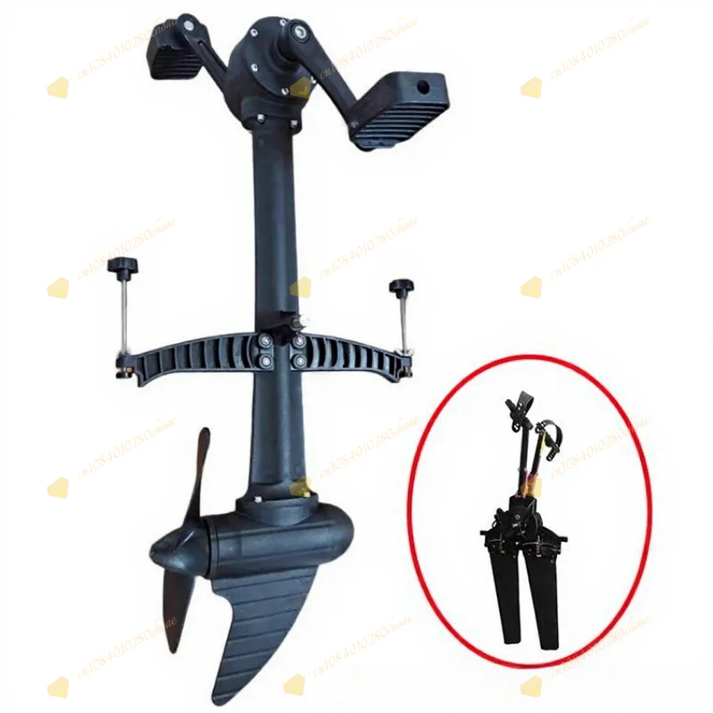 Lightweight plastic kayak pedal system - forward/backward pedal control for fin