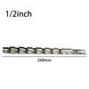 Socket Storage Rack Holder 1/4‘’ 3/8‘’ 1/2‘’ With 8 Clips On Rail Tool Organizer Storage Power Tool Accessories 2