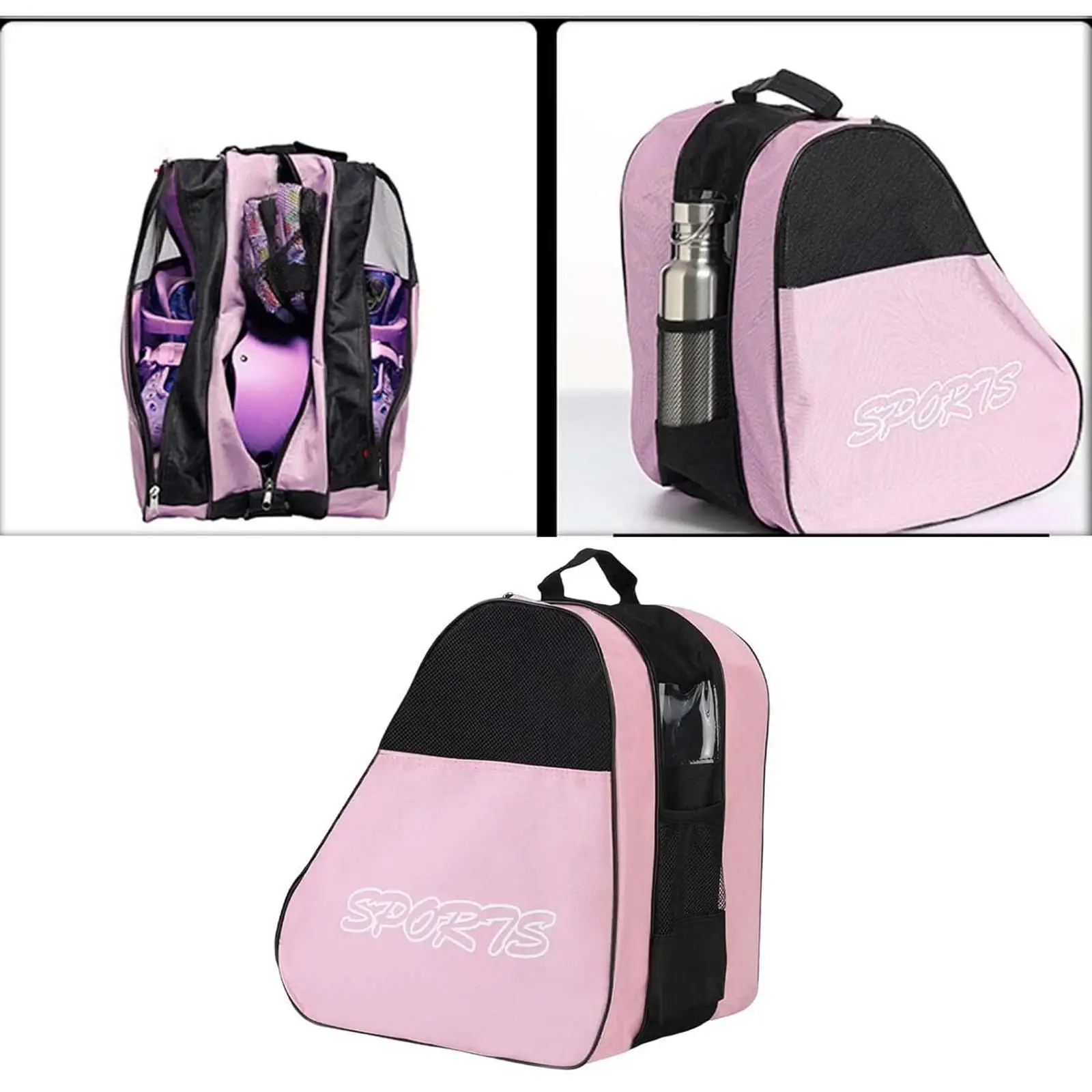 Roller Skates Bag Carrier Handbags Kids Inline Skates Bag Ice Skates Roller Skating Bag for Women Teenager Girls Kids Boys