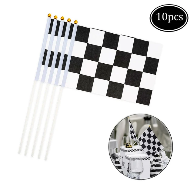 10Pcs Racing Black and White Checkered Bandeira para Hot Wheels Decoração  de Aniversário Race Car Theme Party Supplies Crianças Crianças Brinquedo -  AliExpress