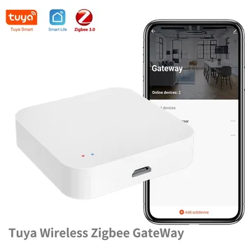 Tuya Zigbee Hub Wireless Multi Mode Gateway For Smart Home Automation for ZigBee Devices Via Smart Life tuya smart home
