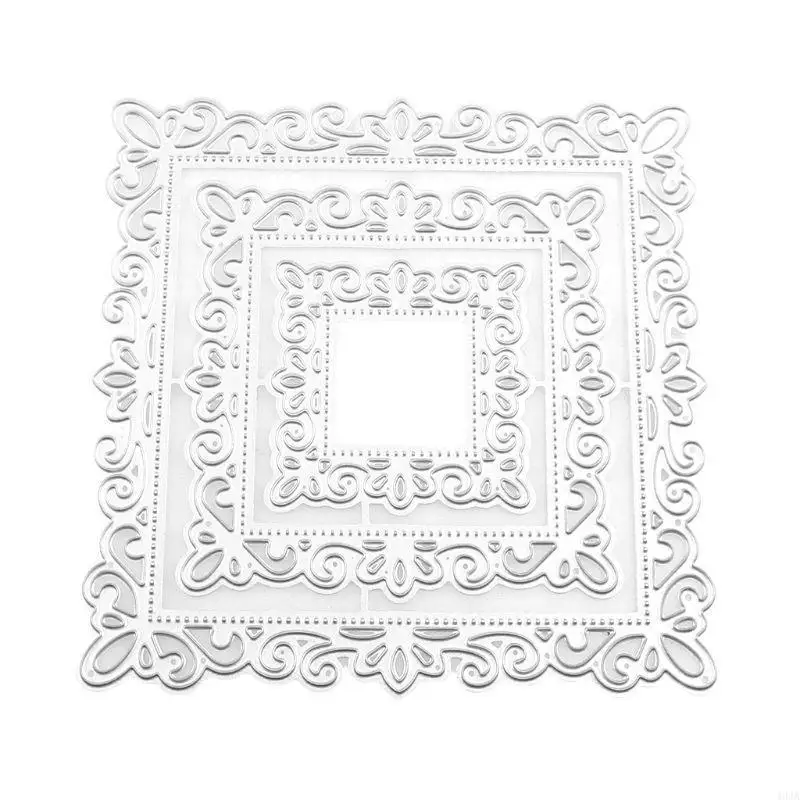 40ja verschachtelter Spitzenrahmen Metall Stanze Schnitte Exquisite Scrapbooking -Prägevorlage DIY Holiday Invitations Karten – Detail 9