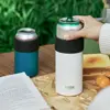 304 Stainless Steel Insulated Beer Bottle Cooler Keep Warm/Cold Double Wall Beverage Cooler Cup Vacuum 350ml Drink Can Cooler 4