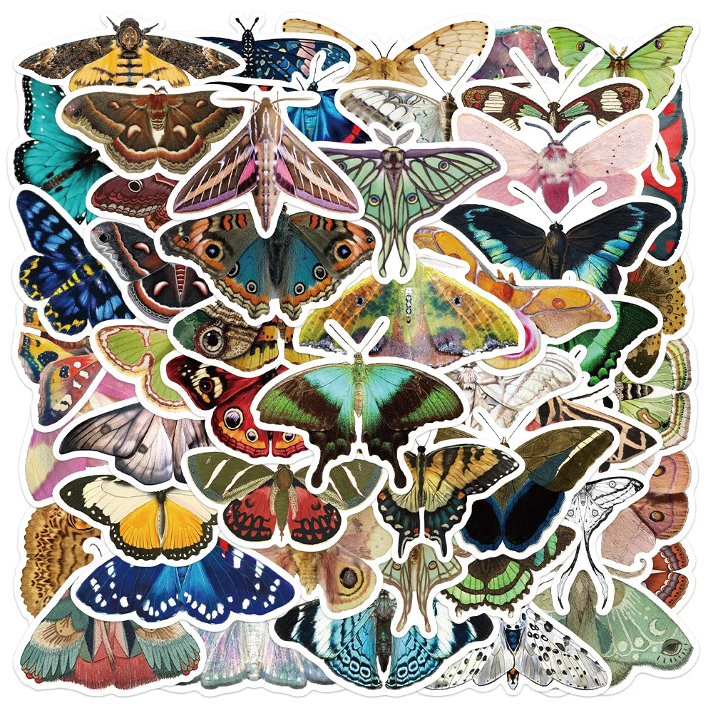 

Наклейки в стиле ретро с мотивом моли, 10/30/50 шт.