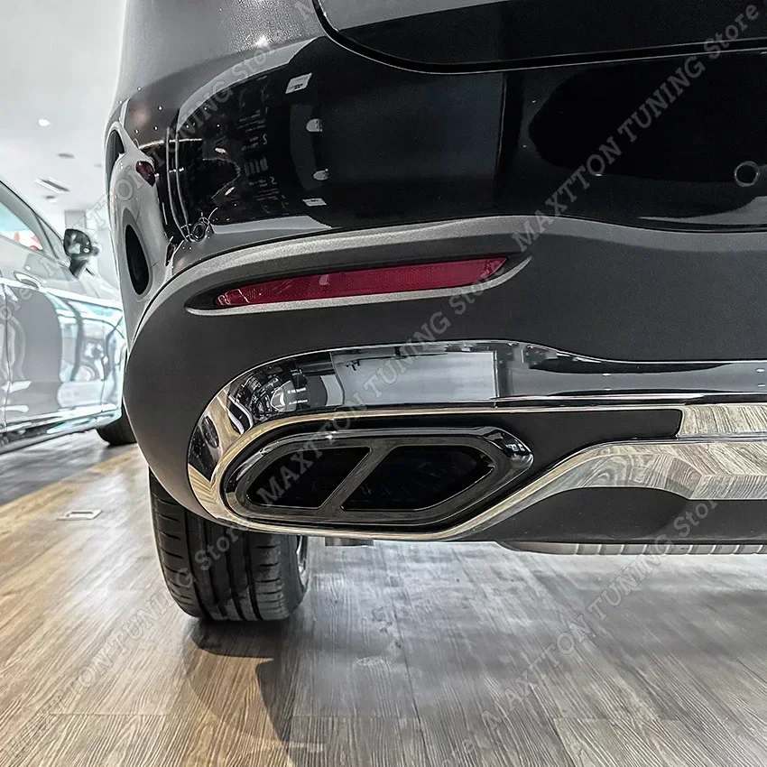 Copritubi Scarico Per Mercedes GLC Classe C E - 1 Paio Argento, Acciaio Inox, Per Modelli 2014-2017 - Foto 7