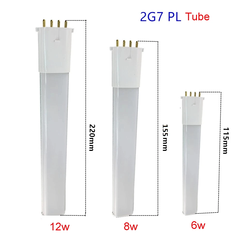 2G7 LED Tube PL LED Lampe 6W 8W 12W 2G7 Stecker In Horizontale Led ...