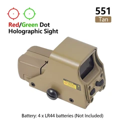 Tactical Red Dot Holographic Sight with Magnifier for Hunting Riflescopes and Airsoft Guns (551 Tan with logo)