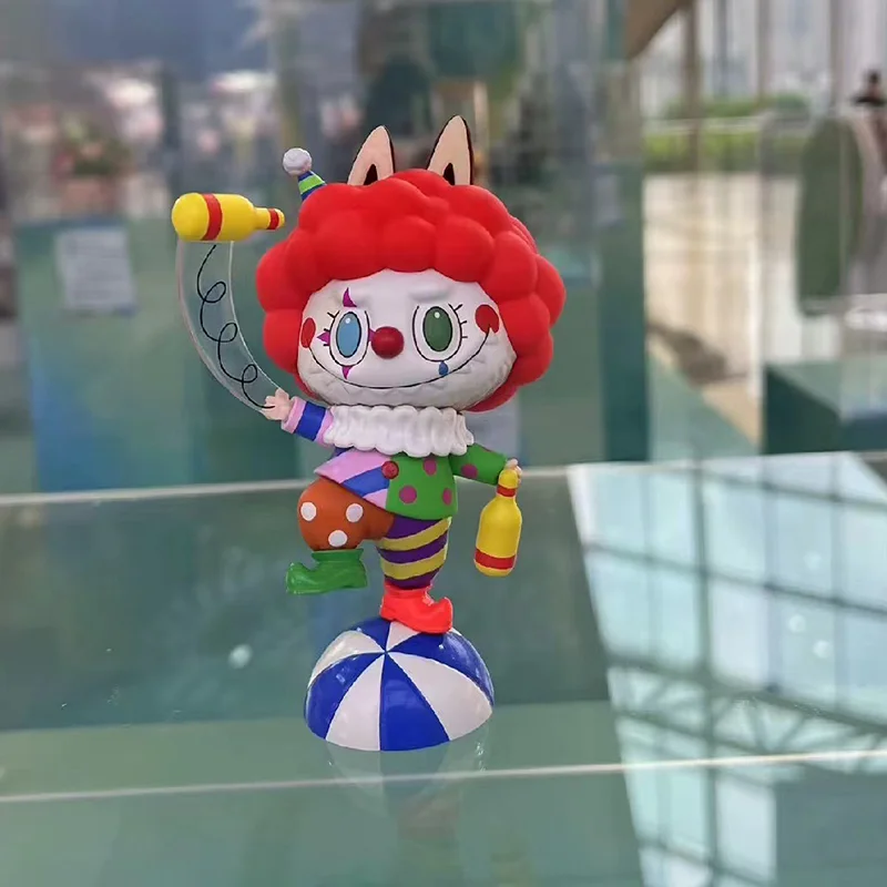 Popmart Labubu Clown Limited elevator Pvc Kawaii Action Anime