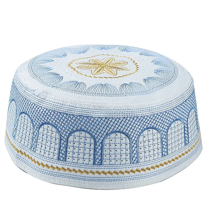 Muslim Men Prayer Hats Saudi Arabia Islamic Hat Men Headscarf Clothing India Caps Turban Round Hat Headwear Clothing Supplies