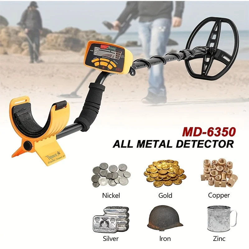 MD6350 Gold and Silver Metal Detector Depth Indicator Locator Target ID Legend Detection Exploration Equipment Underground