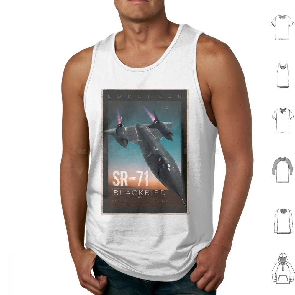 Sr-71 Blackbird Canotte Gilet Senza Maniche Sr 71 Blackbird Blackbird Sr 71 Sr71 Usaf Skunk Works Plane Habu Air Force Military