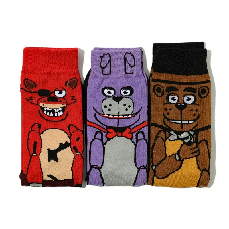 Adult Five Nights At Freddy's Themed Cartoon Anime Socks - Cute Kawaii Gift with Cotton Sweat Absorption