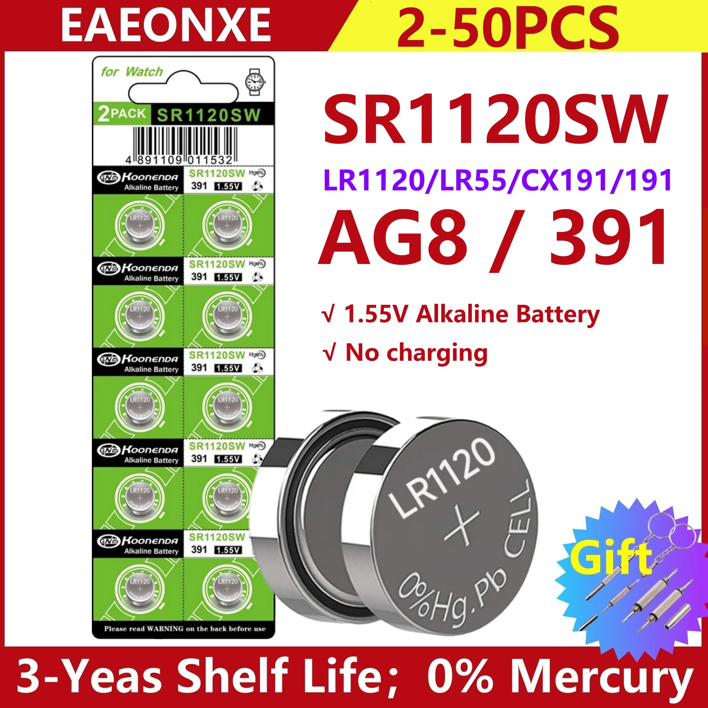Zero-Drift Button Cell Battery A168-877 main image 0