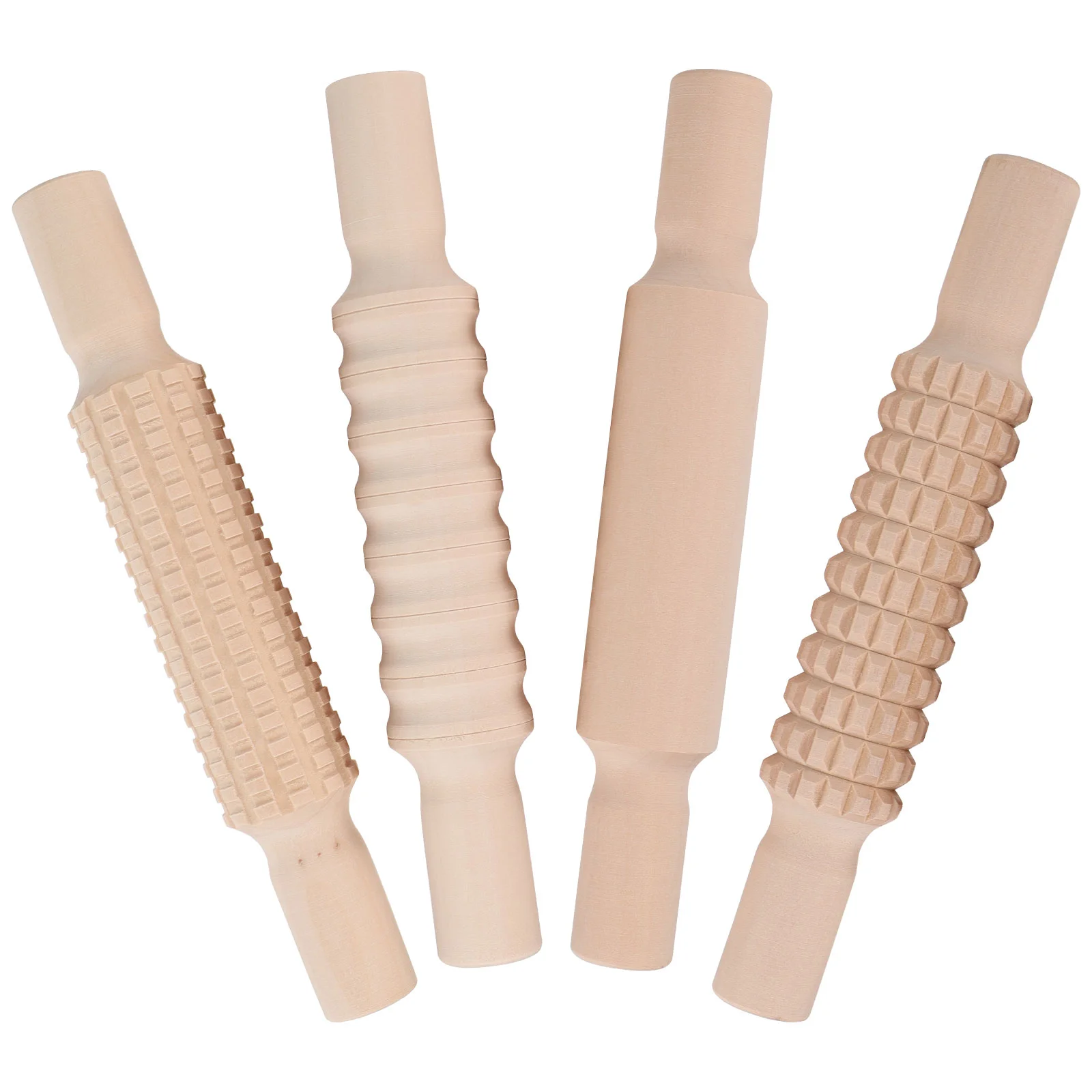 

4 Pcs Plasticine Rolling Pin Kids Playset Rollers Early Education Tools Wooden Stick