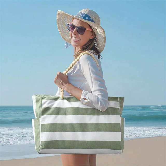 Beach Bags Large Portable Waterproof Beach Tote Bag Zipper