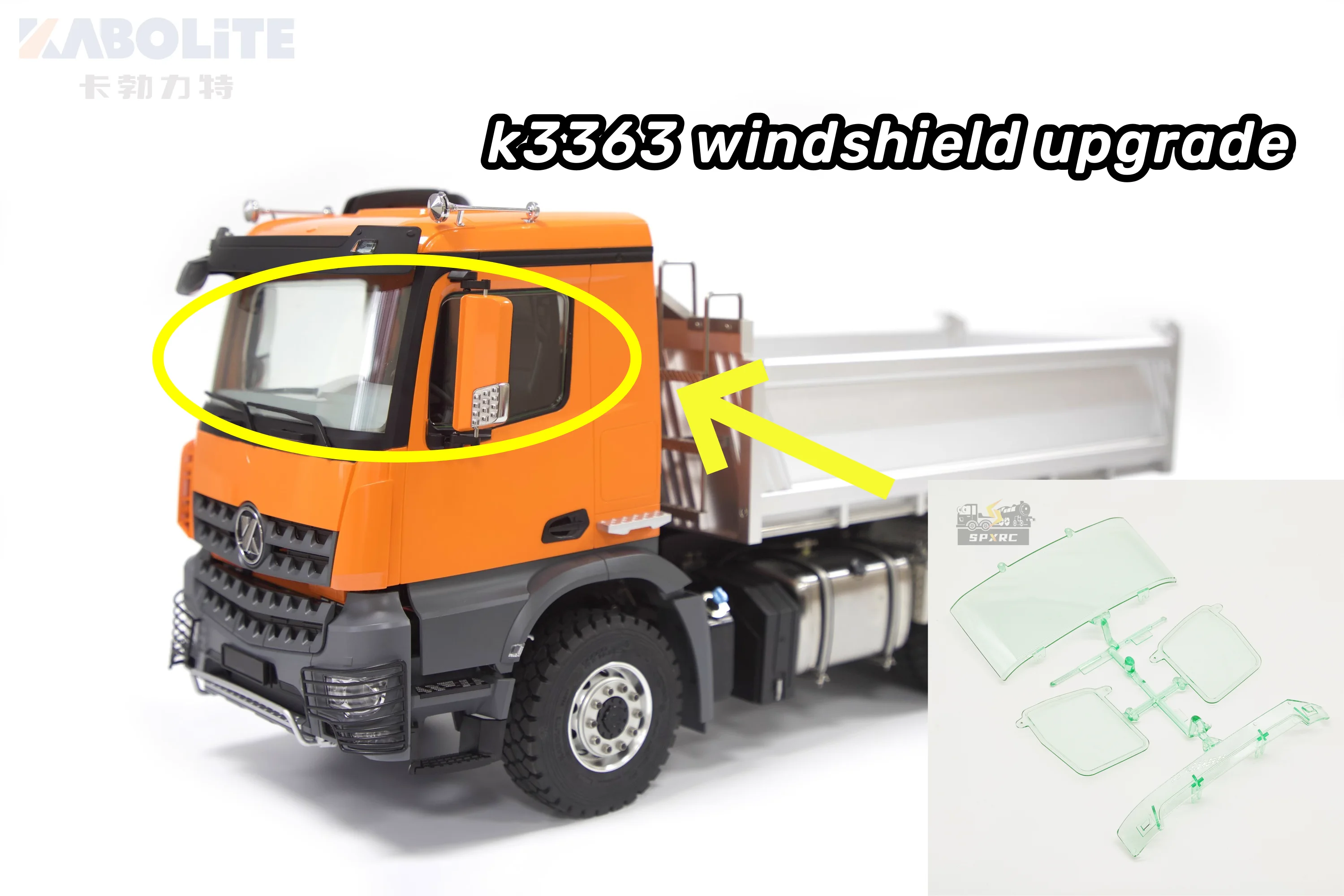 

Корпус грузовика KABOLITE, детали для обновления переднего стекла 1/14 для Tamiya Scania 770S MAN Benz Volvo Радиоуправляемый трейлер самодельные детали для автомобиля