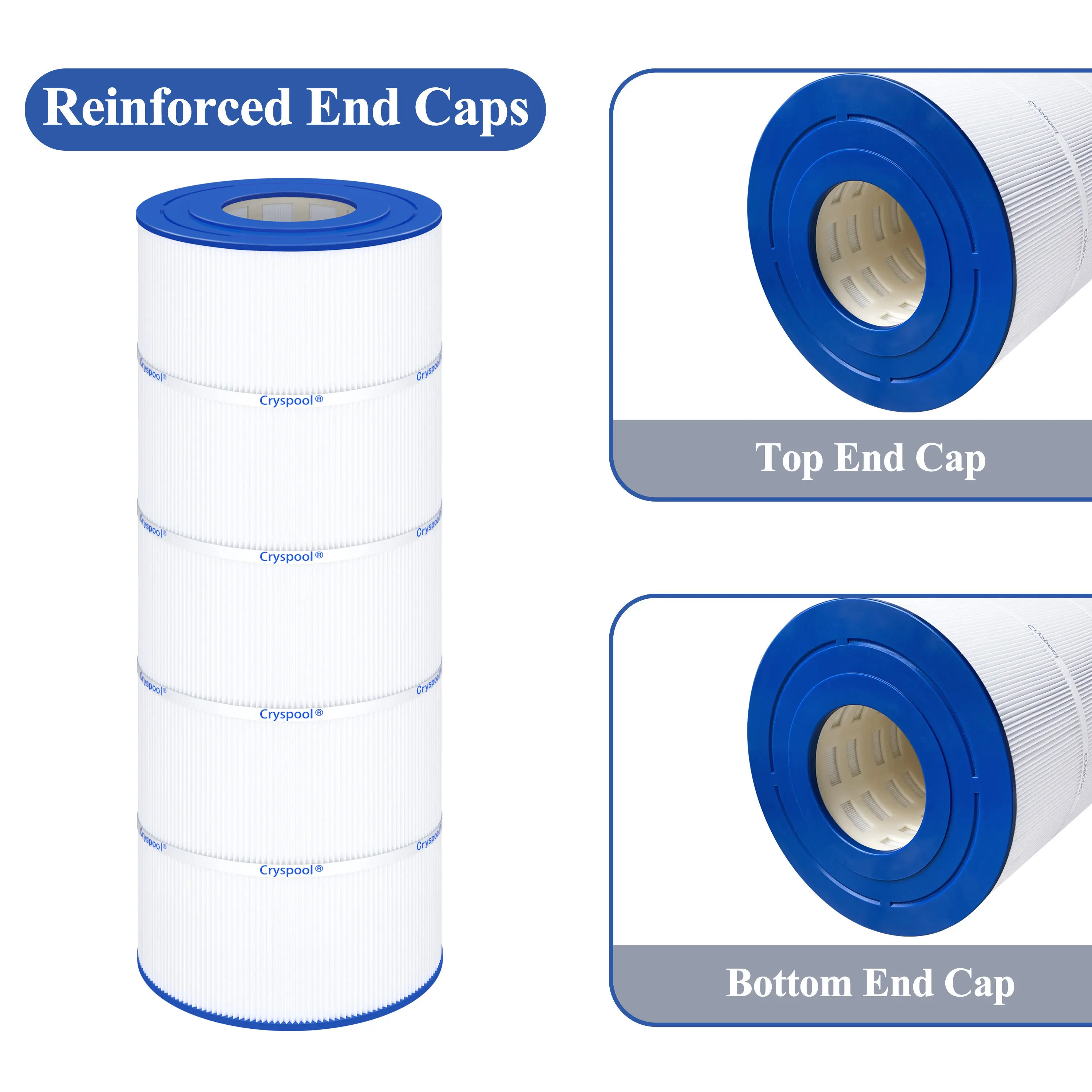 Pool Filter Compatible with C1200, CX1200RE, PA120, C-8412, FC-1293, WaterwayClearwaterII, ProClean 125, 4 Pack 4