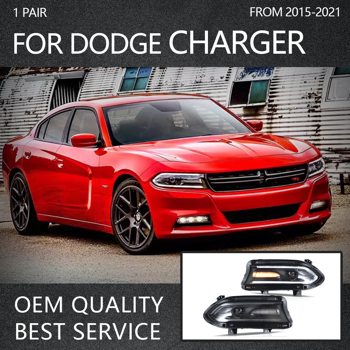 

Car Lights LED Projectors Headl Lamps Assembly For Dodge Charger Headlights 2015-2020 w/Dual Beam Lens LHD Driver Sides