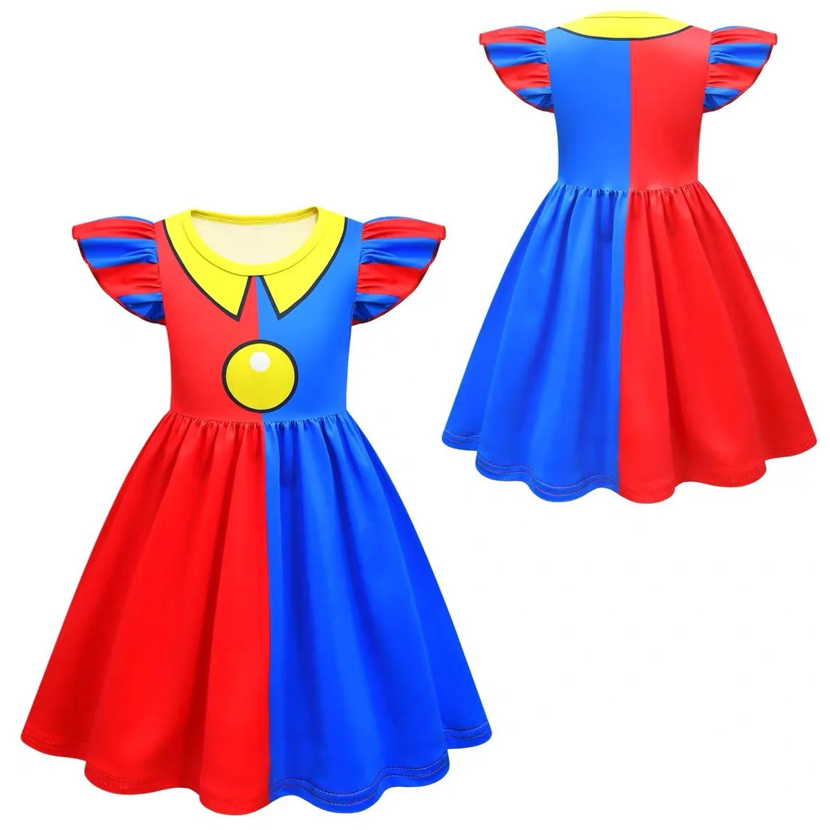 thumbnail image 1 of Nueva película The Amazing Digital Circus, disfraz de cosplay para niños, vestido de princesa para niñas, ropa de dibujos animados para niños, ropa de Halloween, 1 of 5