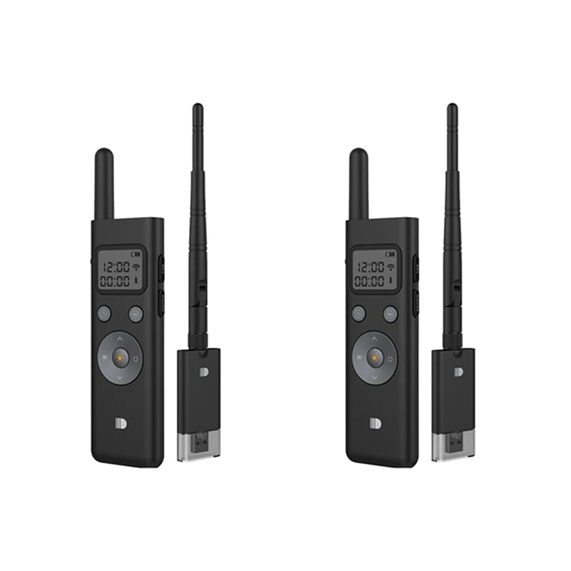 

2X Wireless Powerpoint Presentation Pointer Clicker Presenter LCD Display Green Light RF Remote Control 300M Distance