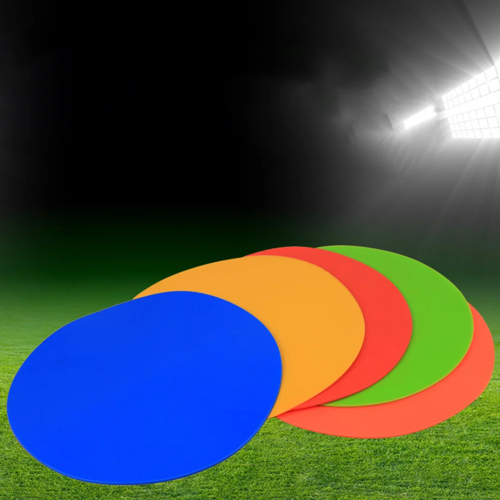 

6 Flat Spot Markers Colorful Anti Carpet Markers Sports Agility Training Sign with Bag for Soccer Football Basketball