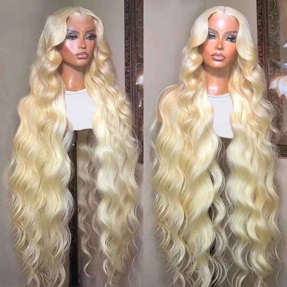 

HD Transparent 613 Blonde Body Wave 13x6 Lace Front Human Hair Wig Preplucked 13x4 Honey Blonde Lace Frontal Wigs For Women