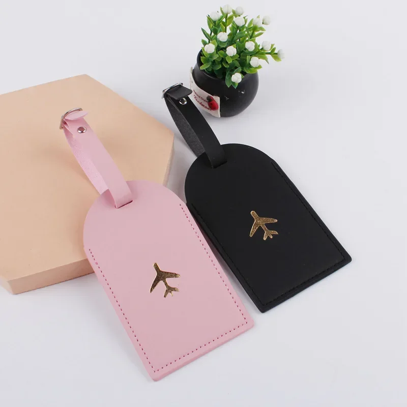 Portable PU Leather Luggage Tag - Travel Accessory for Name and Address Display