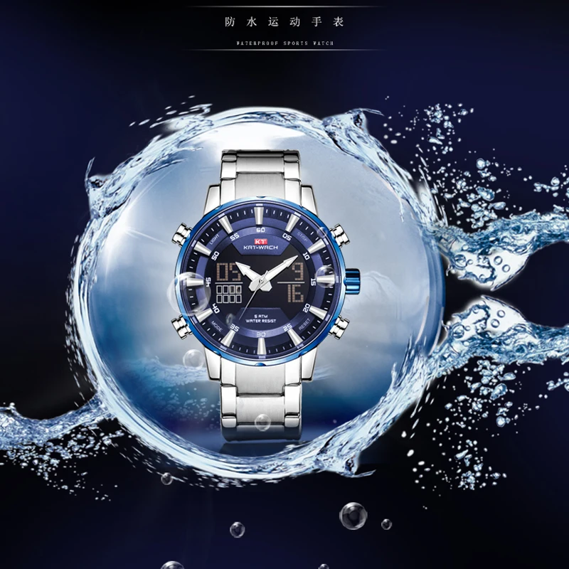 KAT-WACH Man Watch Quartz Wristwatches Waterproof Original Brand 2024 Gifts  Automatic Timepiece High Quality Luxury Watches