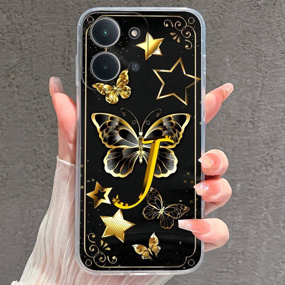 Yellow Star Butterfly Soft Transparent Phone Protector Case