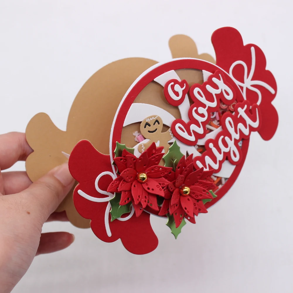 KSCRAFT 페퍼민트 캔디 셰이커 상자 DIY Scrapbooking 장식 엠보싱 DIY 종이 카드에 대한 금속 절단 다이 스텐실