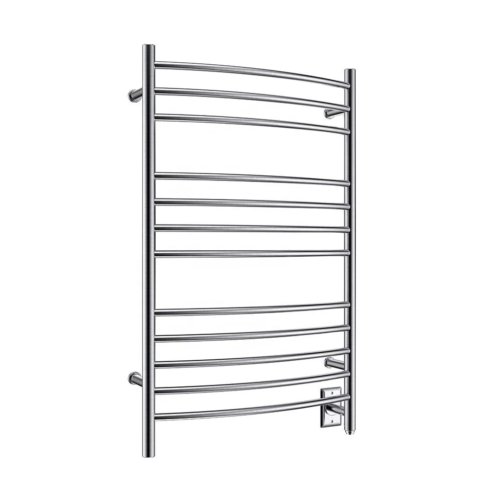 

Towel Warmer Wall Mount Electric Plug-in/Hardwired Heated Towel Rack Brush Finish