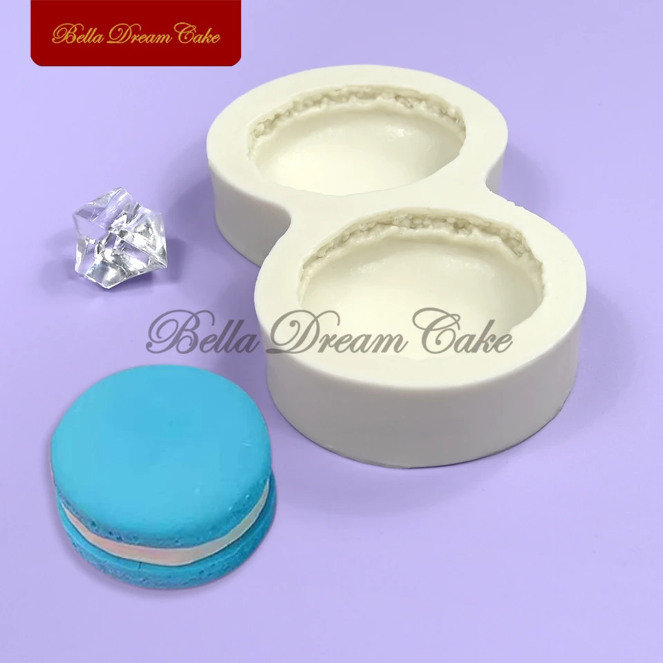 Stampo In Silicone Per Macaron 3D | Set Da 2 Stampi Rotondi Per Cioccolato, Sapone, Candele | Uso Alimentare -40° A +230°