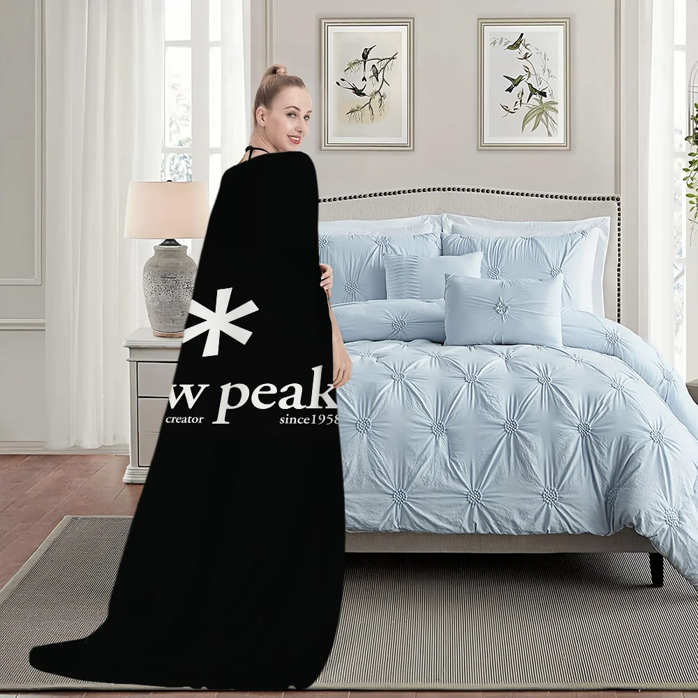 Fashion Outdoor S-Snow Peak Logo Blanket Soft Plush Nap Sofa rug for Living Room Warm Bedroom Birthday Home Travel Kid Gifts 5