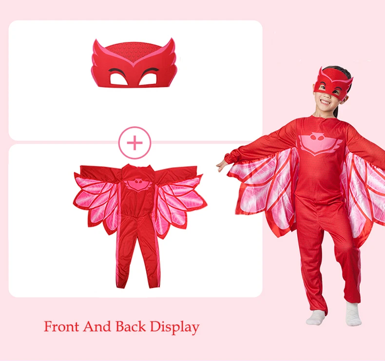 Cartoon PJ Cosplay Costume Anime Figure Dress Up Clothing Christmas Halloween Birthday Party for Boy Girl Kids Accessories Gifts