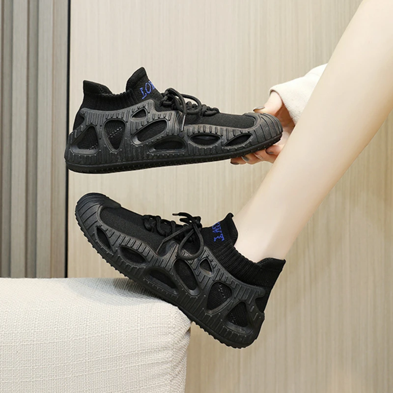 

Women Shoes Fashion Sneakers New Woman Casual Loafers Non-slip Soft Socks Shoes Ladies Sports Shoes Breathable Student Training