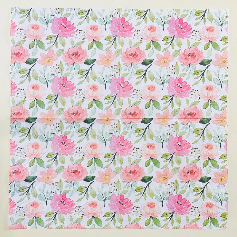 10/20pcs Flower Printed Paper Napkins, paper napkins,disposable paper placemats