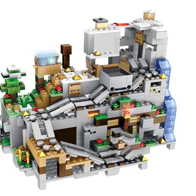 

Hot Toys Tree House Figures Minecraftinglys Building Blocks Toys Haunted Village Mountain Cave Mine Christmas Gifts toys