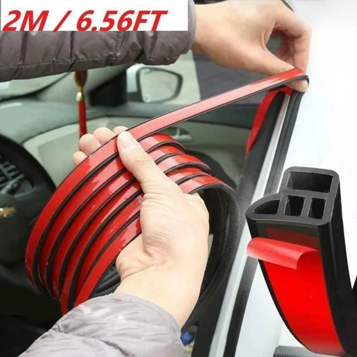 

1set 2 Meters Double Layer Car Seal Strip - New, High Quality, Black, Universal Fitment, Waterproof, Dustproof, Soundproof